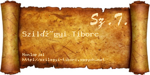 Szilágyi Tiborc névjegykártya
